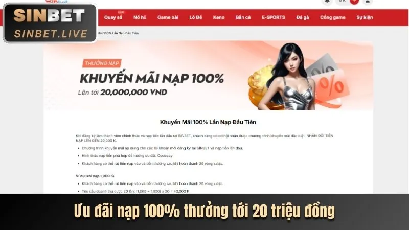 Thưởng Nạp Tiền Lại mbet chính thức